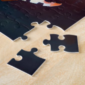 Puzzle Samoyède Halloween avec citrouilles effrayant (Côté)