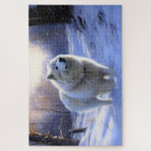 Puzzle Samoyède Qu'il neige Noël (Vertical)
