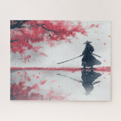 Puzzle Samurai and Sakura – Japanese Warrior Art (Horizontal)