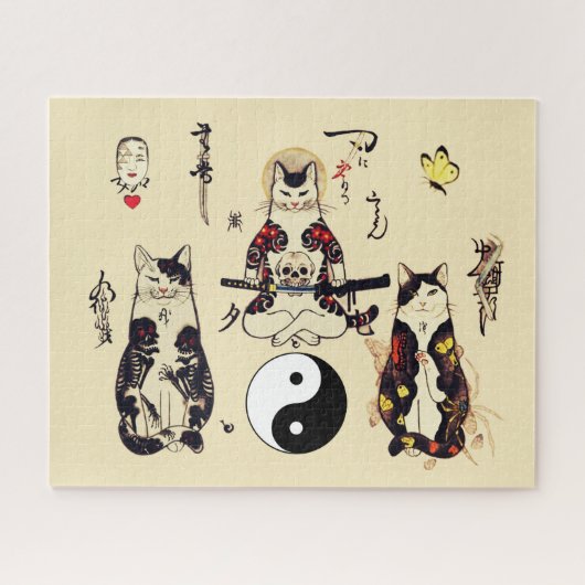 PUZZLE SAMURAI CHAUSSURES EN SKULL, SKELETON, TATOS BOUTT (Horizontal)