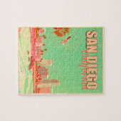 Puzzle San Diego California Downtown Souvenirs 1950 (Horizontal)