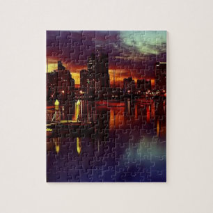 Puzzle San Diego Sunset Skyline