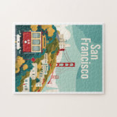 Puzzle San Francisco Californie - Téléphérique Rouge (Horizontal)