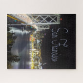 Puzzle San Francisco Night Sky Line Golden Gate Bridge (Horizontal)