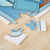 Puzzle San Francisco, USA, affiche de voyage (Côté)