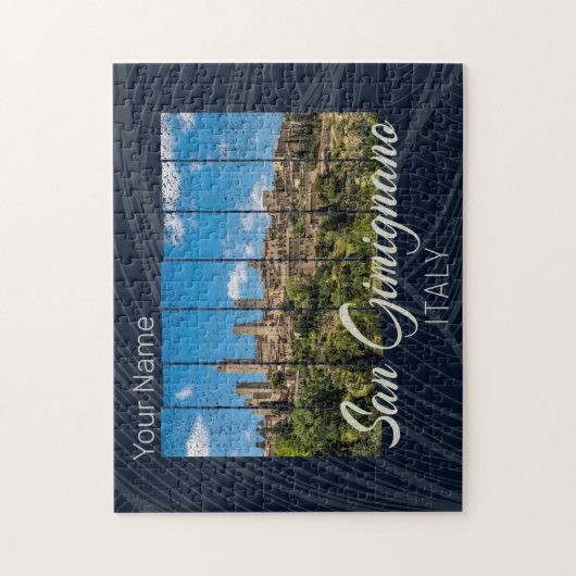Puzzle San Gimignano Toscane Italie Vinatge Vue panoramiq (Vertical)
