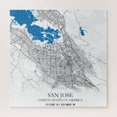 Puzzle San Jose California USA Travel City Carte (Vertical)