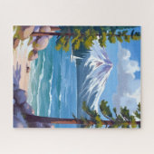 Puzzle Sand Harbor Beach Lake Tahoe Painting (Horizontal)