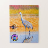 Puzzle Sandhill Crane (Vertical)