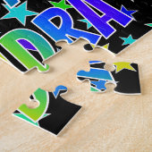 Puzzle "SANDRA" Prénom, amusant "HEUREUX ANNIVERSAIRE" (Côté)