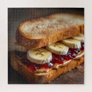 Puzzle Sandwich au beurre de cacahuète et à la gelée de r