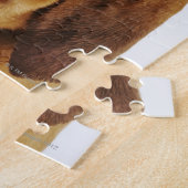 Puzzle Sanglage (St. Hubert Hound) avec yeux fermés, (Côté)