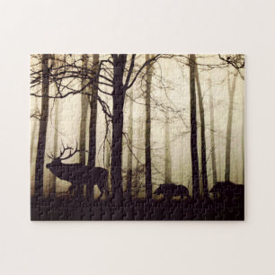 Puzzle Sangliers-cerfs