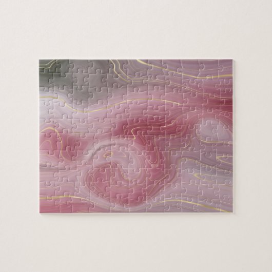 Puzzle Sangria Strata | Moody Pink and Purple Luxe Agate (Horizontal)