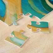 Puzzle "Sanlúcar" Vagues bleu vert orange (Côté)