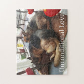Puzzle sans conditions de photo d'amour de berger (Vertical)