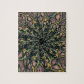 Puzzle Sans fin | Art fractal rose et jaune (Vertical)