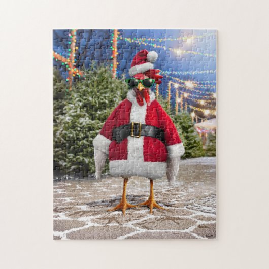 Puzzle Santa Chicken (Vertical)