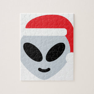 Puzzle santa claus alien emoji