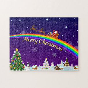 Puzzle Santa Claus arc-en-ciel