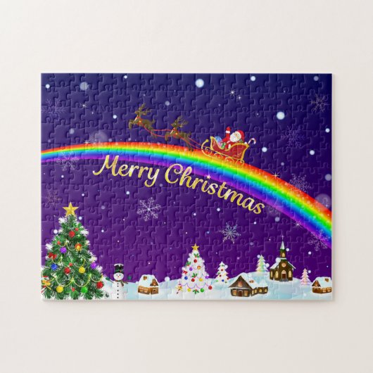 Puzzle Santa Claus arc-en-ciel (Horizontal)