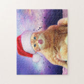 Puzzle Santa Claus Cat Moon (Vertical)
