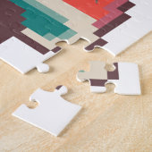 Puzzle Santa Claus, cat stealing star, Pixel Art (Côté)