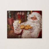 Puzzle Santa Claus de Noël avec Snacks Jigsaw (Horizontal)