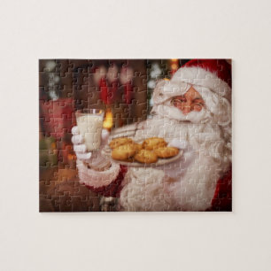 Puzzle Santa Claus de Noël avec Snacks Jigsaw