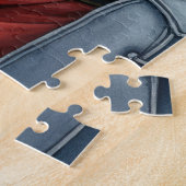 Puzzle Santa Claus Holding American Eskimo Christmas Art (Côté)