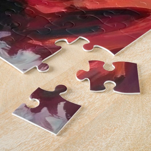 Puzzle Santa Claus Holding Great Dane Christmas Art (Côté)