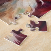 Puzzle Santa Claus Holding Old English Sheepdog Christmas (Côté)