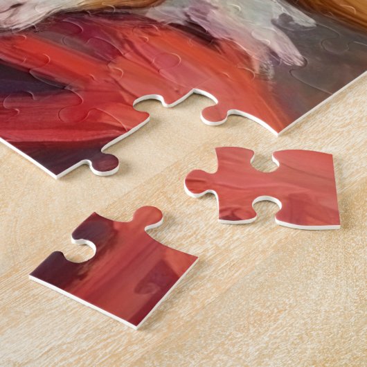 Puzzle Santa Claus Holding Papillon Christmas Art (Côté)