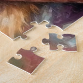 Puzzle Santa Claus Holding Pekingese Christmas Art (Côté)