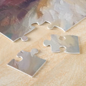 Puzzle Santa Claus Holding Samoyed Christmas Art (Côté)