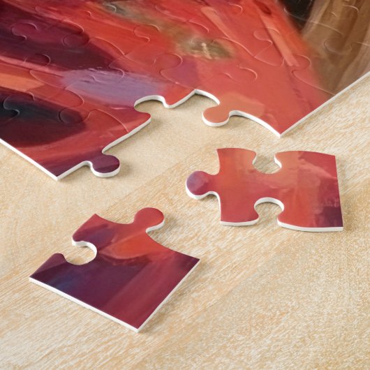 Puzzle Santa Claus Holding Siberian Cat Christmas Art (Côté)