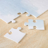 Puzzle Santa Claus Holding Siberian Husky Christmas Art (Côté)