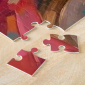 Puzzle Santa Claus Holding Tuxedo Cat Christmas Art (Côté)