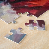 Puzzle Santa Claus Holding Wolfhound Christmas Art (Côté)