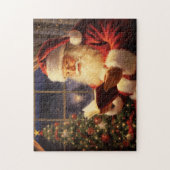 Puzzle Santa Claus Lecture par l'arbre de Noël (Vertical)