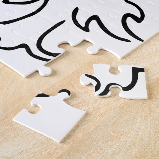 Puzzle santa claus noir (Côté)