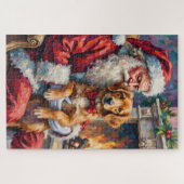 Puzzle Santa Claus Nova Scotia Duck Tolling Retriever (Horizontal)