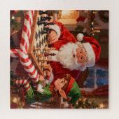 Puzzle Santa & Elf Chess Game Christmas (Horizontal)