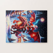 Puzzle Santa et dragon la veille de Noël (Horizontal)
