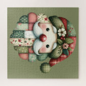 Puzzle Santa folklorique patchwork fantaisiste de Noël (Horizontal)