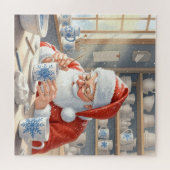 Puzzle Santa’s Pottery Workshop: Hand-Painted Ceramic (Horizontal)