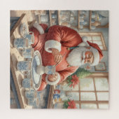 Puzzle Santa’s Pottery Workshop: Hand-Painted Ceramic (Horizontal)