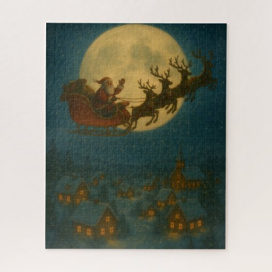 Puzzle Santa’s Sleigh Flight – Moonlit Christmas Eve  (Vertical)