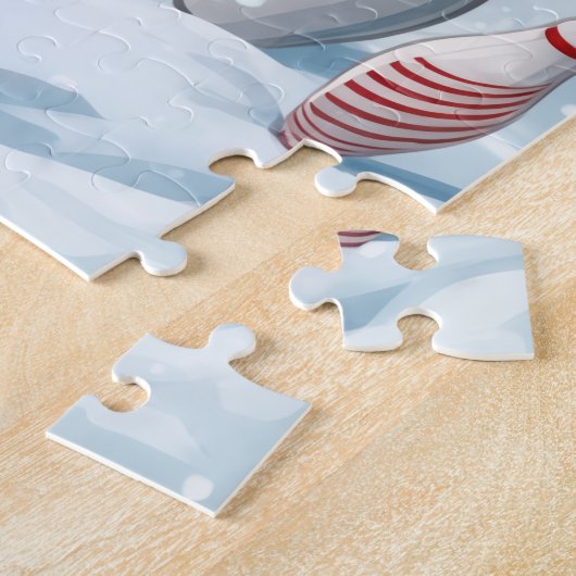 Puzzle Santa's Strike! Christmas Candy Cane Bowling (Côté)