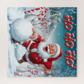 Puzzle Santa's Strike! Christmas Candy Cane Bowling (Horizontal)